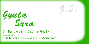 gyula sara business card